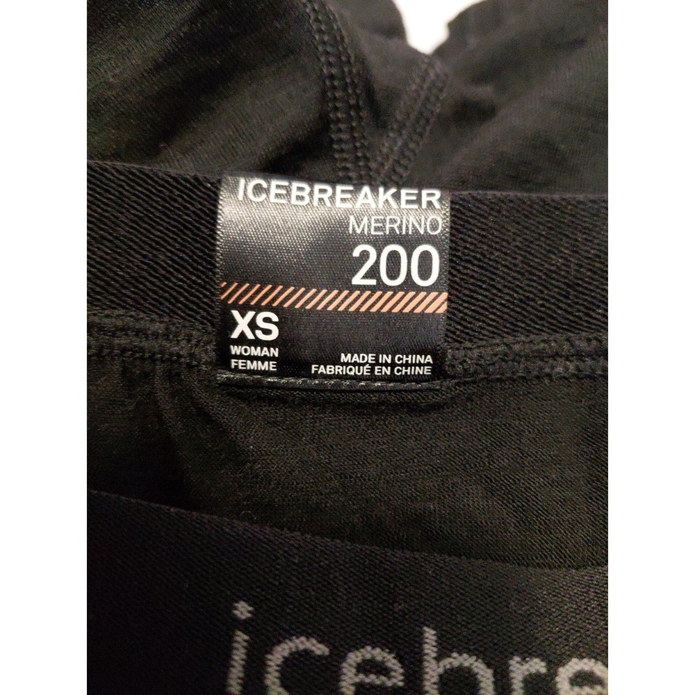 Icebreaker Merino 200 Leggings Womens Thermal Base Layer Hiking Ski XS Black - Picture 6 of 6